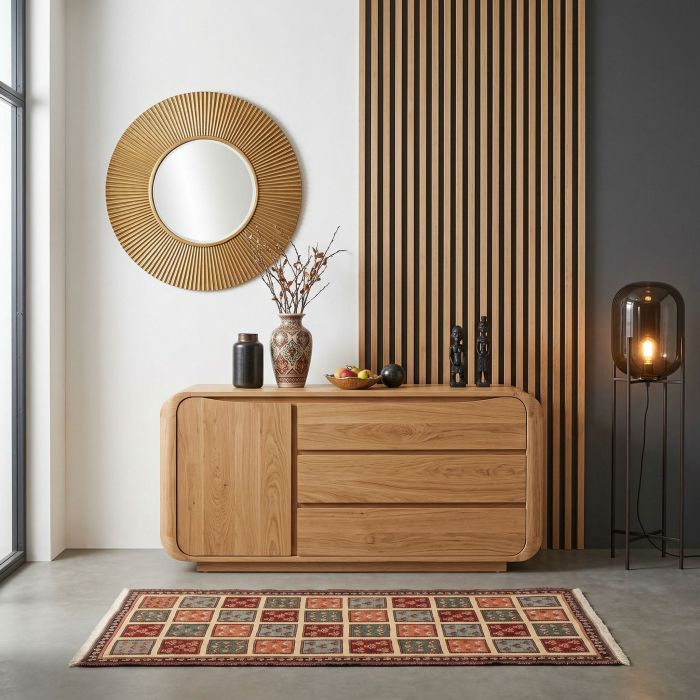 handgewebter Sumackkelim Afschar-Tabii aus Persien Maß 153x69 cm