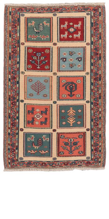 Bild von Afschar-Tabii aus Persien in der Größe 117 x 74 cm