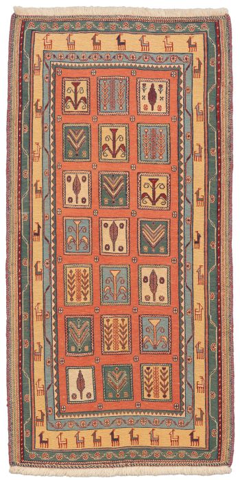 Bild von Afschar-Tabii aus Persien in der Größe 163 x 82 cm