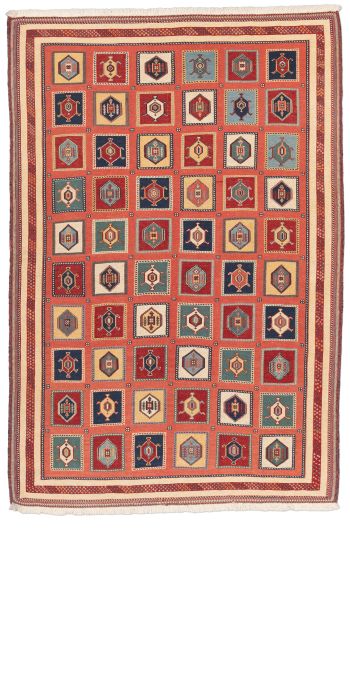 Bild von Afschar-Tabii aus Persien in der Größe 213 x 144 cm