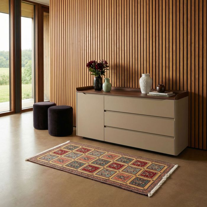 handgewebter Sumackkelim Afschar-Tabii aus Persien Maß 143x71 cm