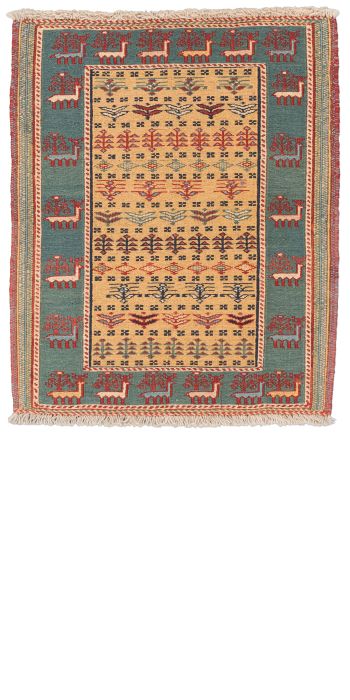 Bild von Afschar-Tabii aus Persien in der Größe 79 x 65 cm