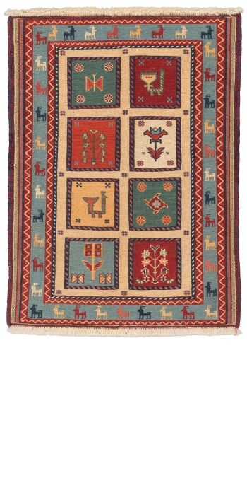 Bild von Afschar-Tabii aus Persien in der Größe 87 x 64 cm