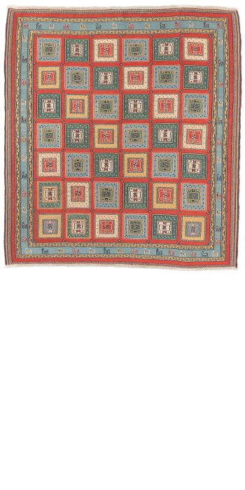 Bild von Afschar-Tabii aus Persien in der Größe 206 x 192 cm