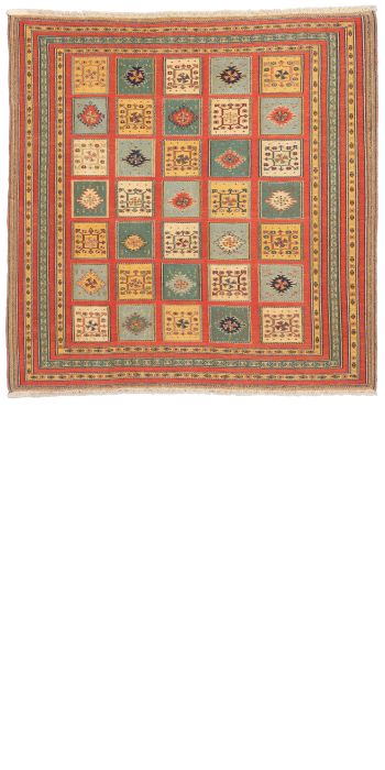 Bild von Afschar-Tabii aus Persien in der Größe 205 x 201 cm