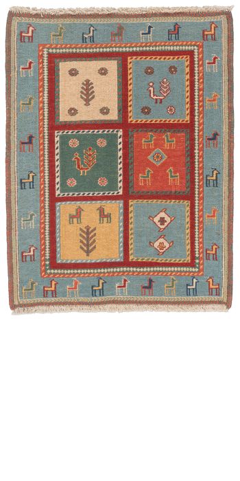 Bild von Afschar-Tabii aus Persien in der Größe 72 x 62 cm