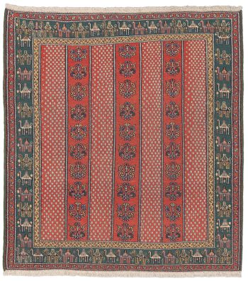 Bild von Afschar-Tabii aus Persien in der Größe 134 x 125 cm