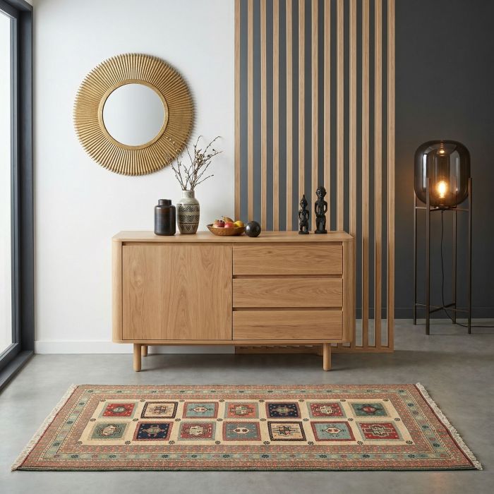 handgewebter Sumackkelim Afschar-Tabii aus Persien Maß 156x85 cm