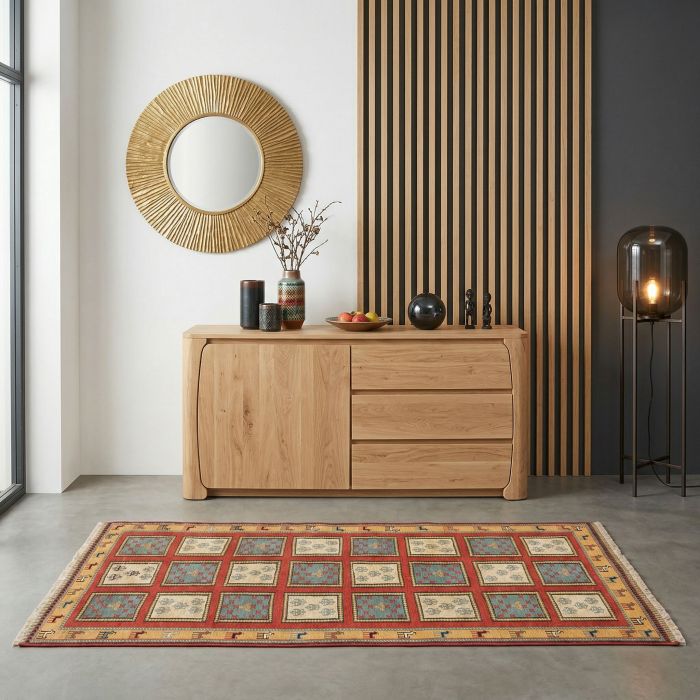 handgewebter Sumackkelim Afschar-Tabii aus Persien Maß 176x80 cm