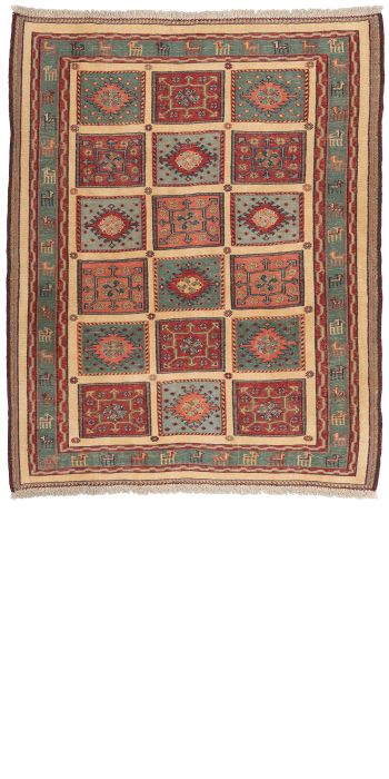 Bild von Afschar-Tabii aus Persien in der Größe 160 x 128 cm