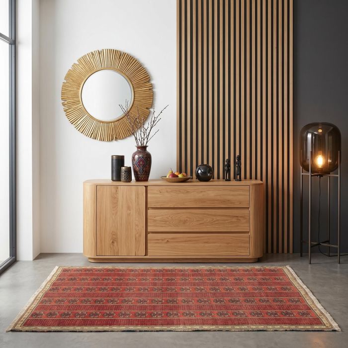 handgewebter Sumackkelim Afschar-Tabii aus Persien Maß 192x136 cm