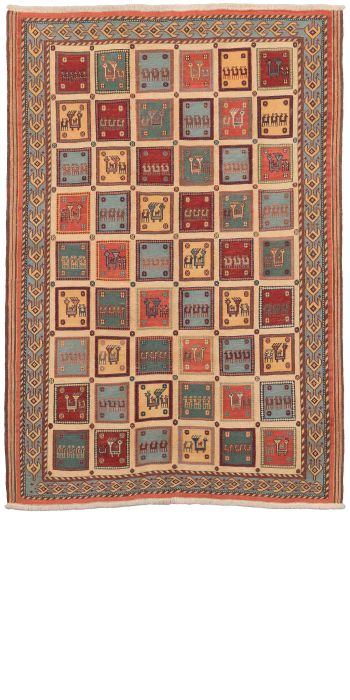 Bild von Afschar-Tabii aus Persien in der Größe 230 x 157 cm