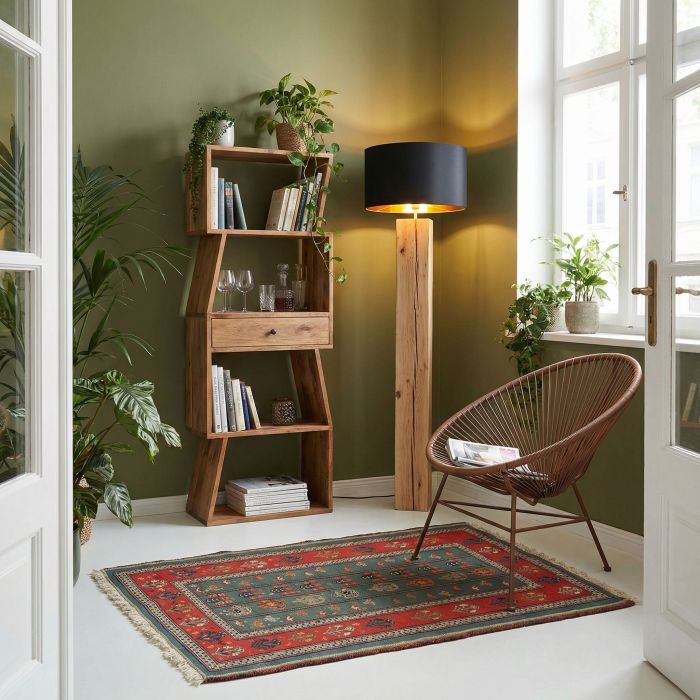 handgewebter Sumackkelim Afschar-Tabii aus Persien Maß 117x83 cm