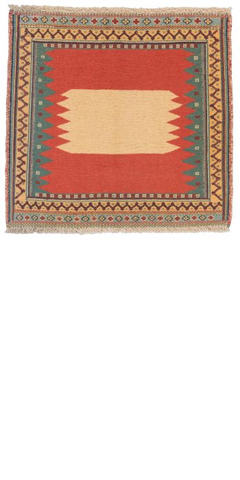 Bild von Afschar-Tabii aus Persien in der Größe 82 x 78 cm