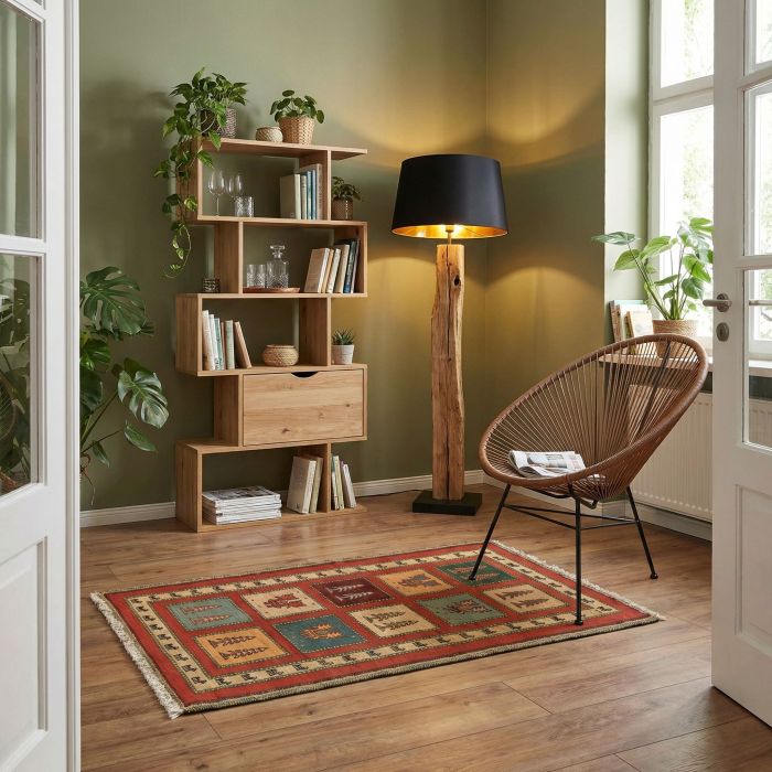 handgewebter Sumackkelim Afschar-Tabii aus Persien Maß 112x65 cm