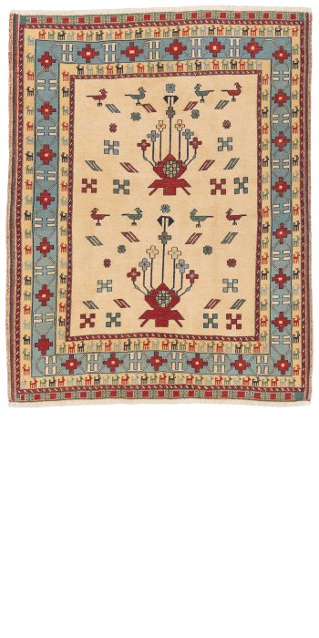 Bild von Afschar-Tabii aus Persien in der Größe 193 x 153 cm