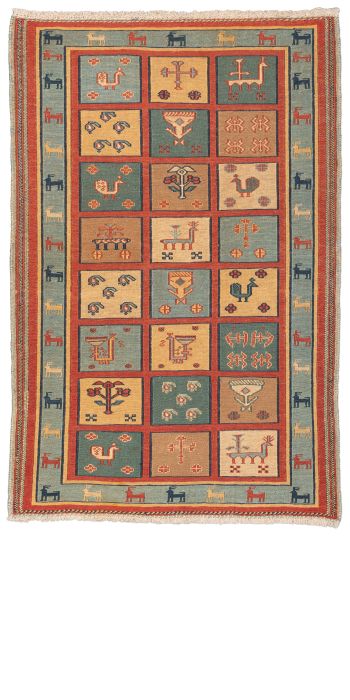 Bild von Afschar-Tabii aus Persien in der Größe 120 x 80 cm