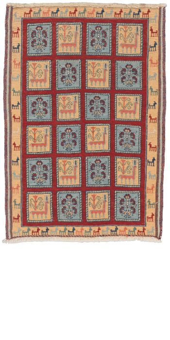 Bild von Afschar-Tabii aus Persien in der Größe 94 x 67 cm