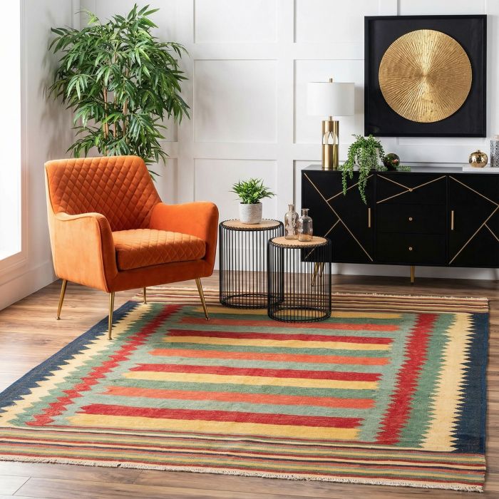 handgewebter Kelim Afschar-Kamo aus Persien Maß 252x205 cm