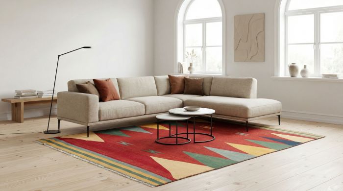 handgewebter Kelim Afschar-Kamo aus Persien Maß 267x190 cm