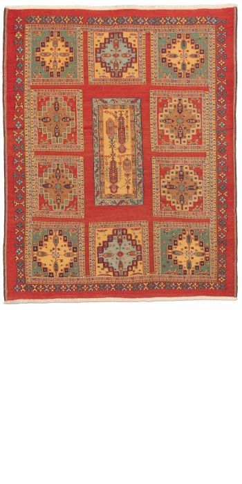 Bild von Afschar-Tabii aus Persien in der Größe 195 x 155 cm