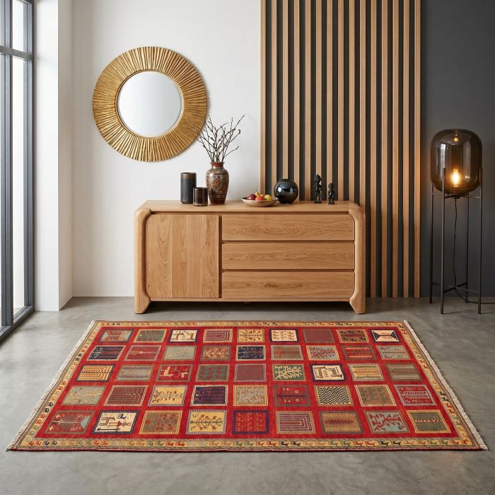 handgewebter Sumackkelim Afschar-Tabii aus Persien Maß 200x145 cm