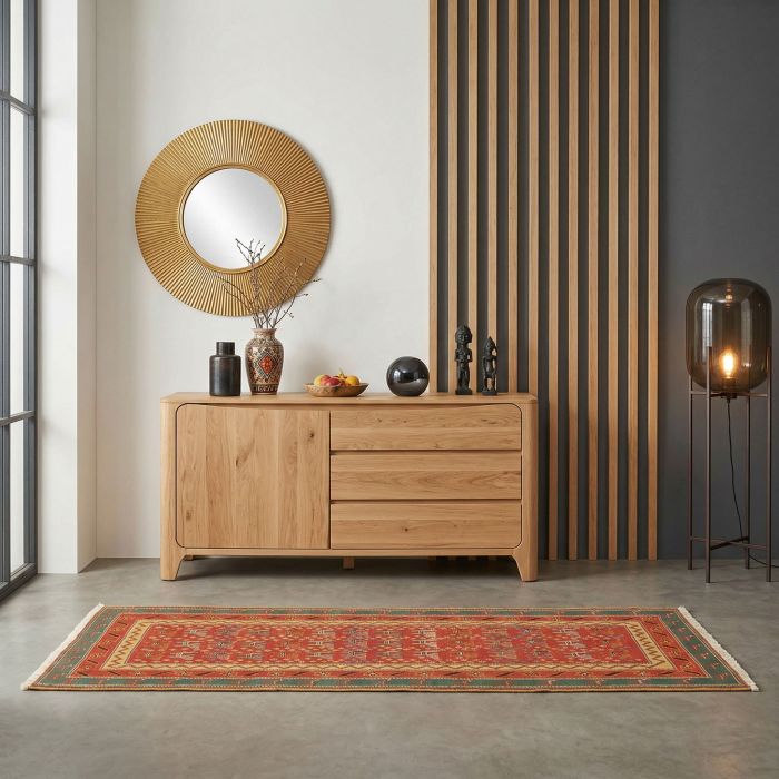 handgewebter Sumackkelim Afschar-Tabii aus Persien Maß 195x77 cm