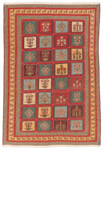 Bild von Afschar-Tabii aus Persien in der Größe 206 x 140 cm