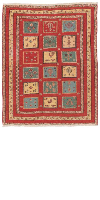 Bild von Afschar-Tabii aus Persien in der Größe 178 x 145 cm