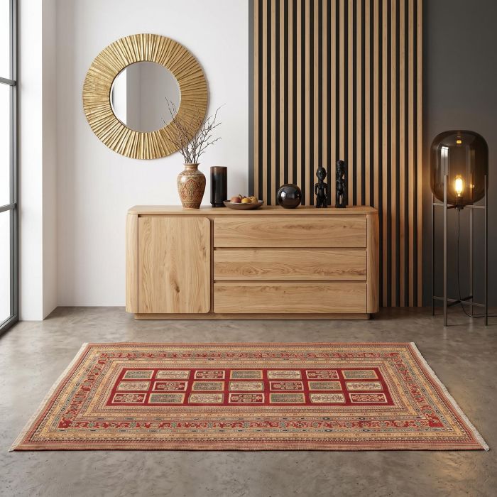 handgewebter Sumackkelim Afschar-Tabii aus Persien Maß 205x146 cm