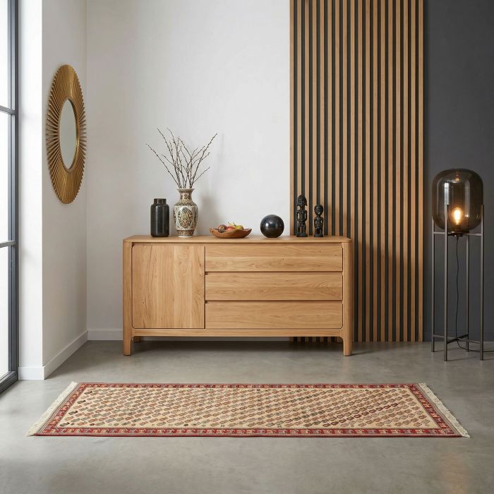 handgewebter Sumackkelim Afschar-Tabii aus Persien Maß 251x68 cm