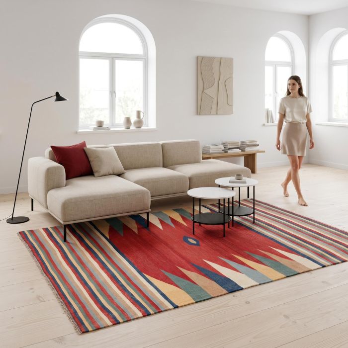 handgewebter Kelim Afschar-Kamo aus Persien Maß 300x200 cm