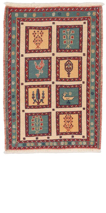 Bild von Afschar-Tabii aus Persien in der Größe 92 x 64 cm