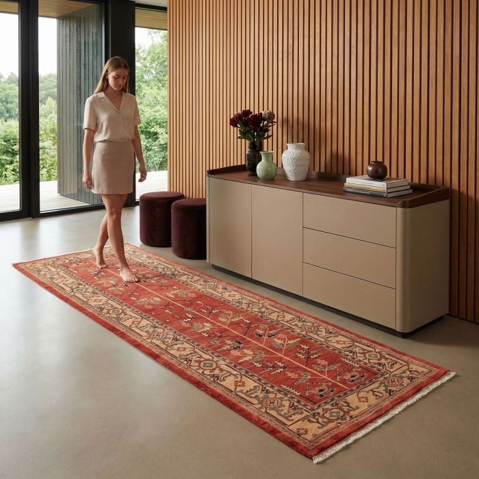 handgeknüpfter Orienteppich Ghadimi aus Persien Maß 307x93 cm