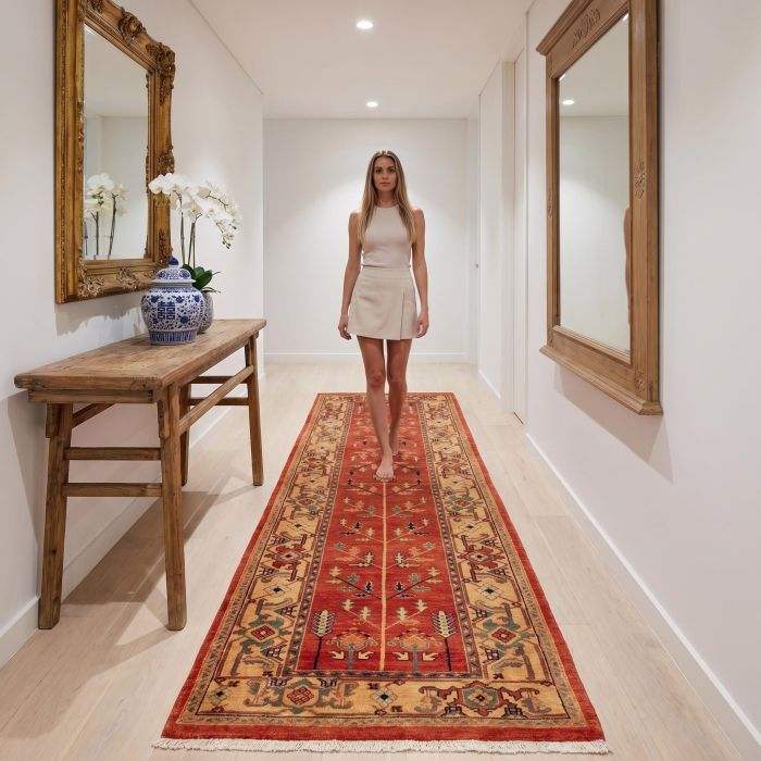 handgeknüpfter Orienteppich Ghadimi aus Persien Maß 317x95 cm