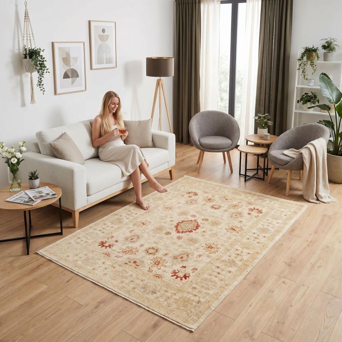 handgeknüpfter Orienteppich Ferahan aus Afghanistan Maß 198x145 cm