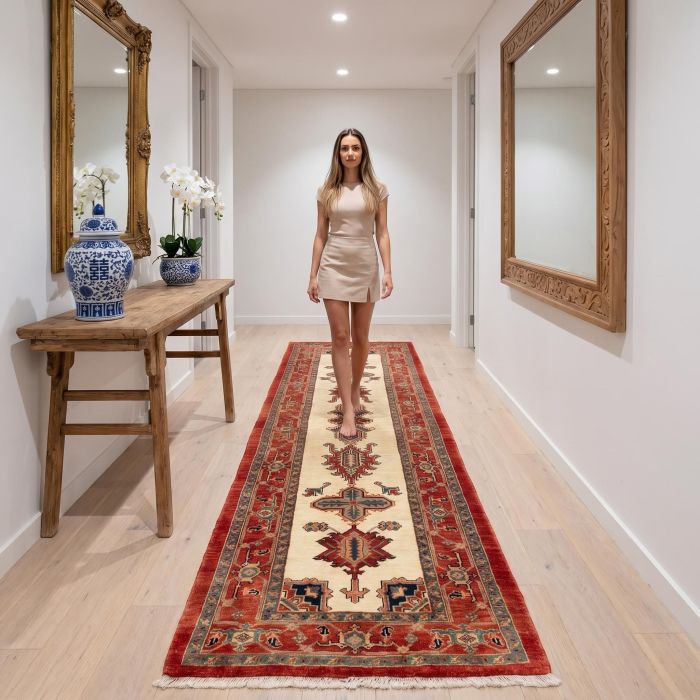 handgeknüpfter Orienteppich Ghadimi aus Persien Maß 304x94 cm