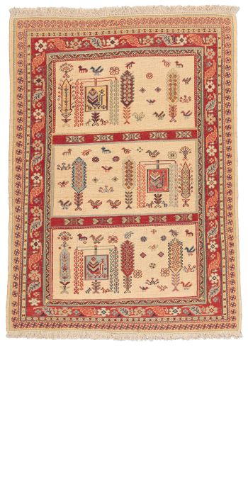 Bild von Afschar-Tabii aus Persien in der Größe 130 x 95 cm