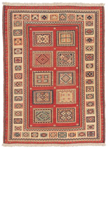 Bild von Afschar-Tabii aus Persien in der Größe 134 x 98 cm