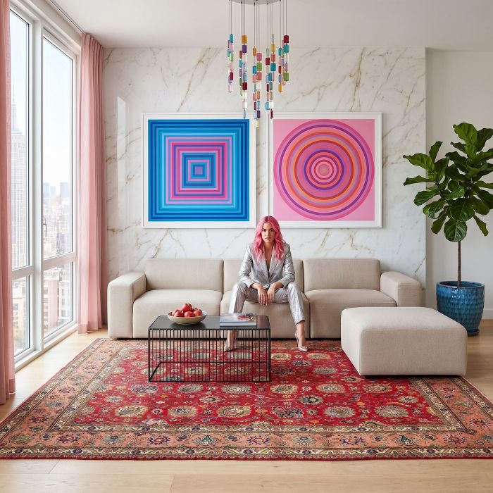 handgeknüpfter Orienteppich Täbriz aus Persien Maß 382x297 cm