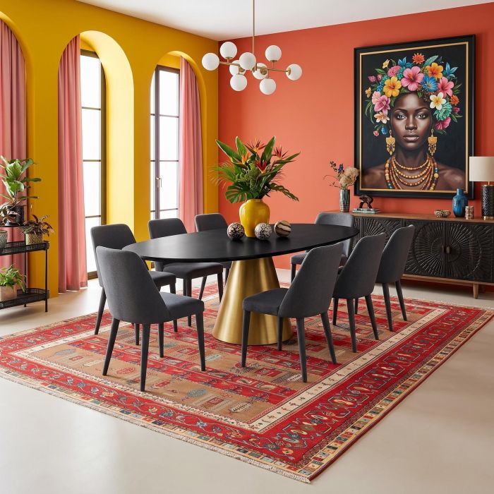 handgewebter Sumackkelim Afschar-Tabii aus Persien Maß 336x237 cm