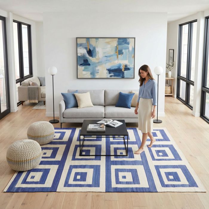 handgewebter Kelim Tavis aus Afghanistan Maß 302x259 cm