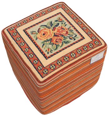 Bild von Afschar-Tabii-Sitzwürfel aus Persien in der Größe 45 x 45 cm