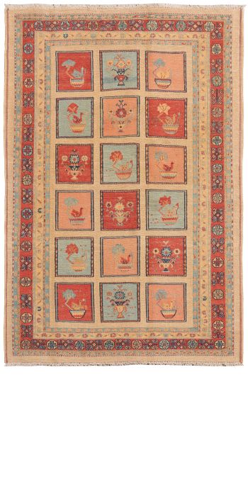 Bild von Afschar-Tabii aus Persien in der Größe 184 x 124 cm