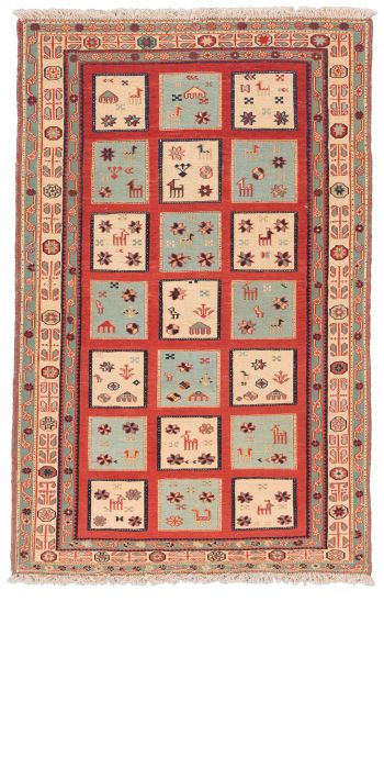 Bild von Afschar-Tabii aus Persien in der Größe 150 x 97 cm