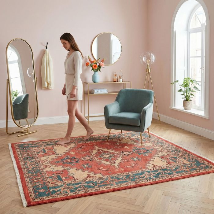 handgeknüpfter Orienteppich Ghadimi aus Persien Maß 207x170 cm