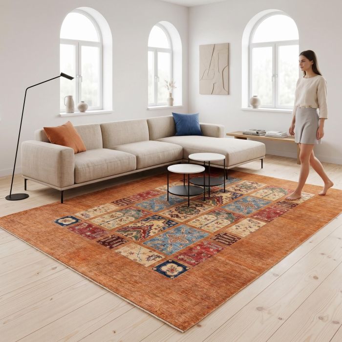 handgeknüpfter Orienteppich Ferahan-Bachtiari aus Afghanistan Maß 291x202 cm