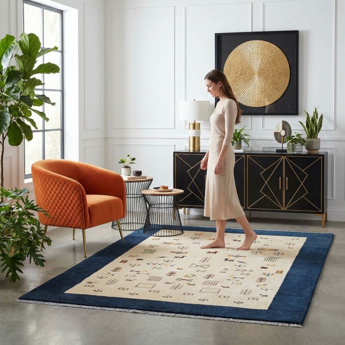handgeknüpfter Orienteppich Gabbeh aus Persien Maß 200x155 cm