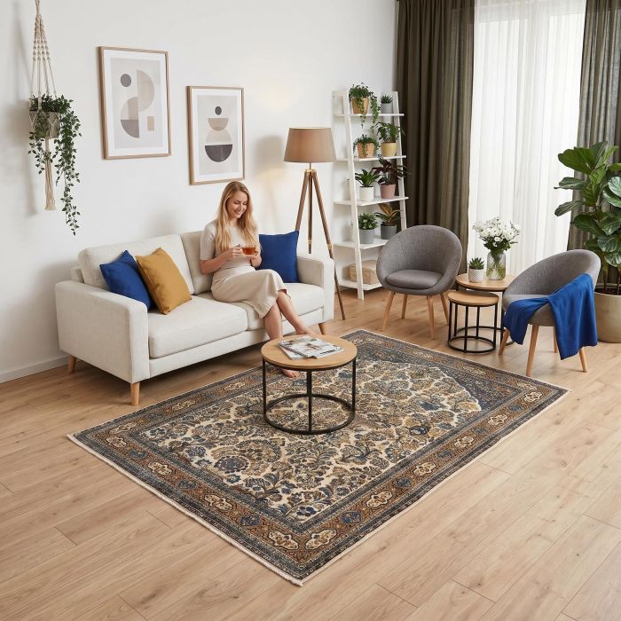 handgeknüpfter Orienteppich Ghiassabad aus Persien Maß 207x136 cm