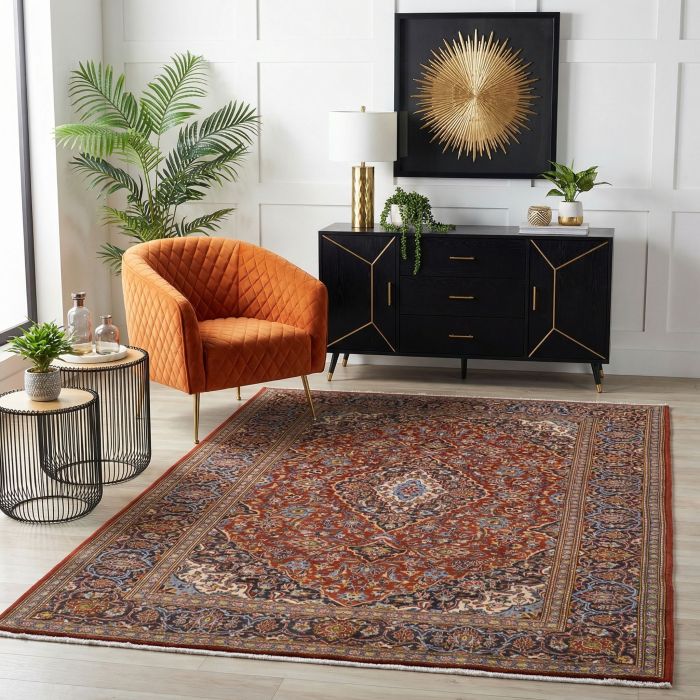 handgeknüpfter Orienteppich Keschan aus Persien Maß 226x141 cm